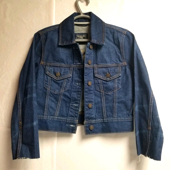 Abercrombie & Fitch Cropped Denim Jacket XS - Picture 1 of 16